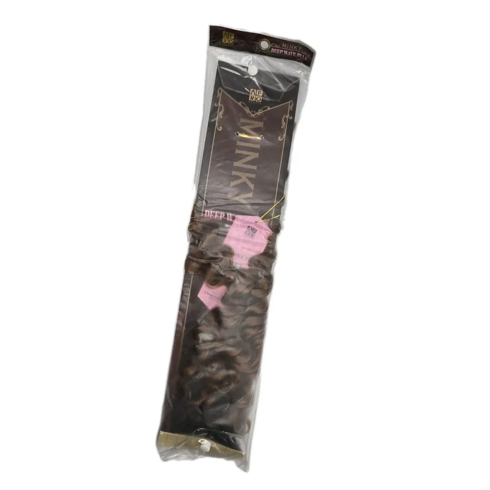 Afro Beauty Minky Deep Wave Bulk Human Hair Blend 18 Inch Color 30